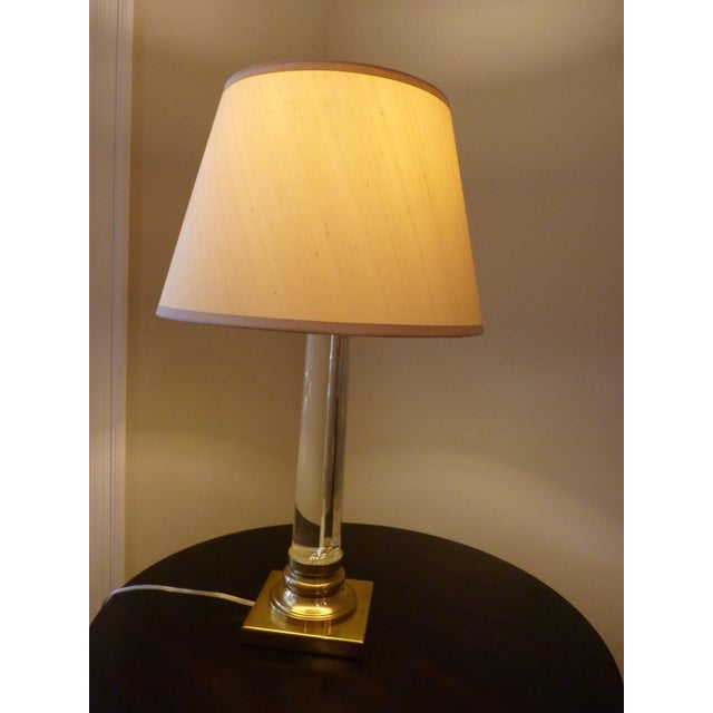Restoration Hardware Glass & Brass Table Lamp Chairish