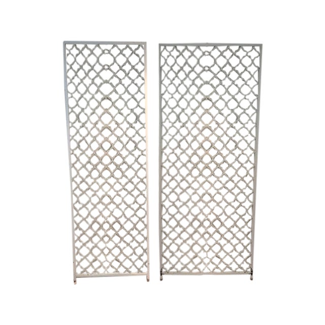 MidCentury Metal Wall Divider Screens A Pair Chairish