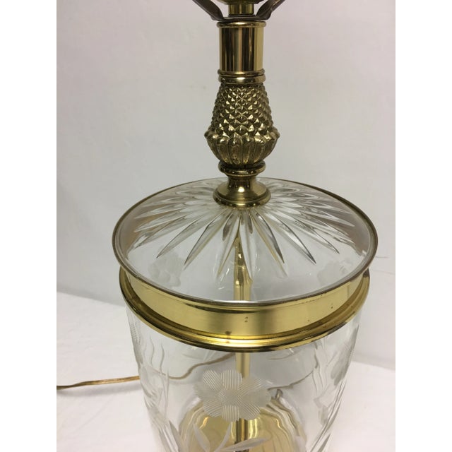 Vintage Crystal & Brass Table Lamp Chairish