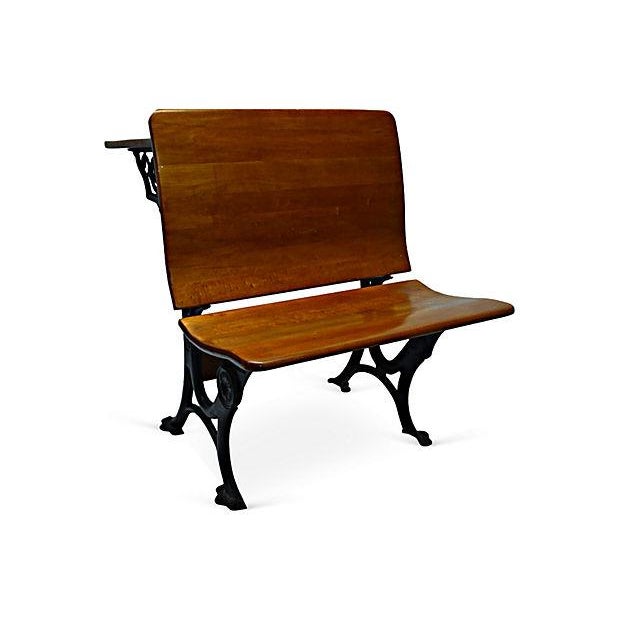 Antique School Desk with Folding Seat Chairish