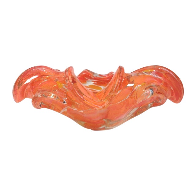 Orange Murano Glass Bowl Chairish