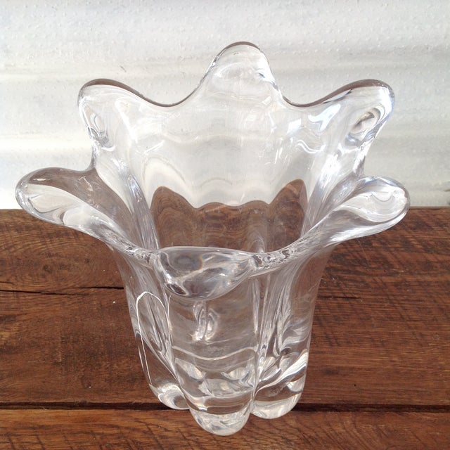 Vintage French Clear Glass Vase Chairish