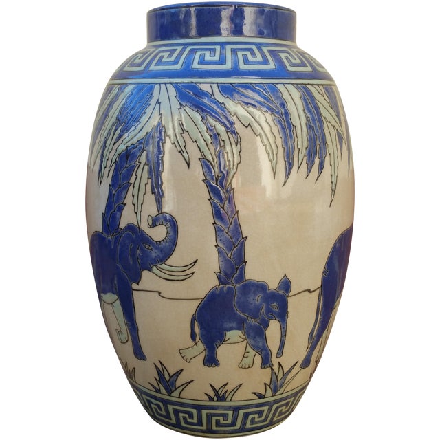Art Deco Cloisonne Elephant Vase Chairish