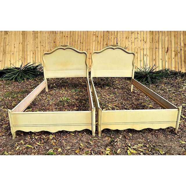 French Provincial Twin Beds A Pair Chairish