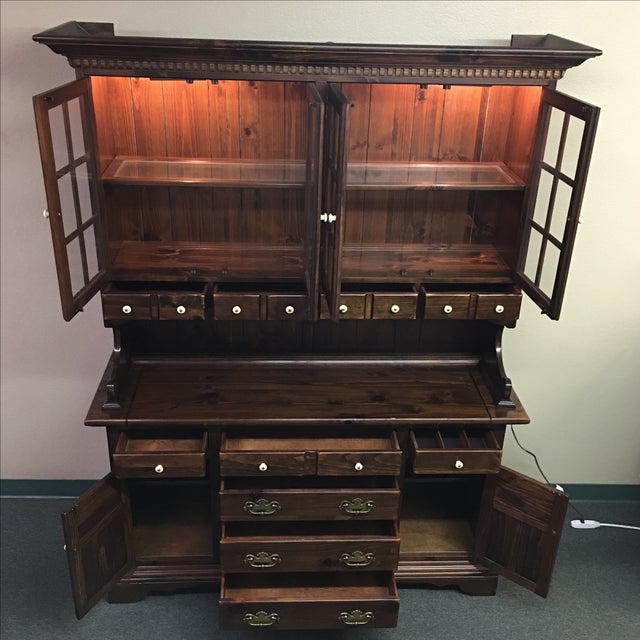 Ethan Allen Country Pine Buffet and Hutch Chairish