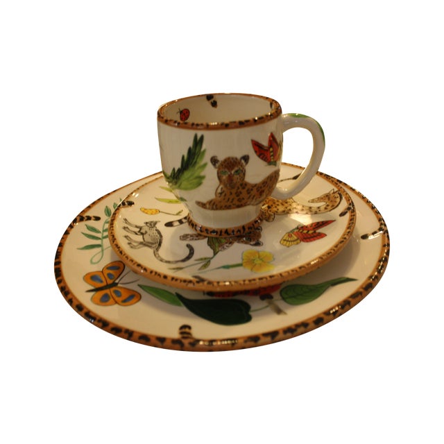 Lynn Chase Jungle Jubilee Pattern Dinnerware 12Pc Chairish