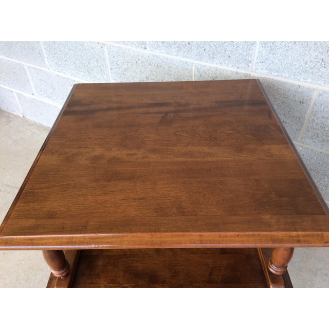 Moosehead Furniture Tier Maple End Tables A Pair Chairish