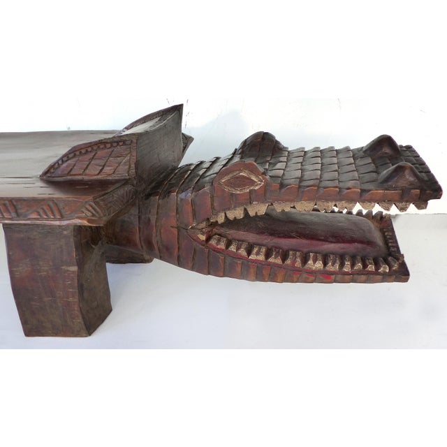 African Carved Alligator Coffee Table Chairish