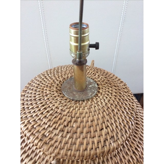 Vintage Wicker Basket Table Lamp Chairish