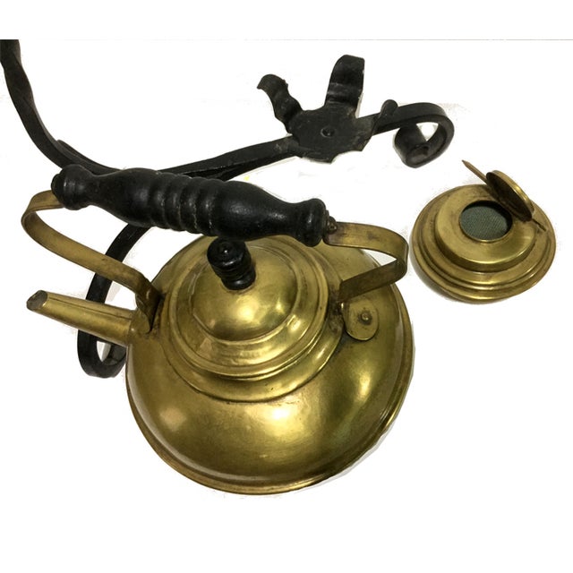 Antique Brass Kettle With Cast Iron Stand Chairish