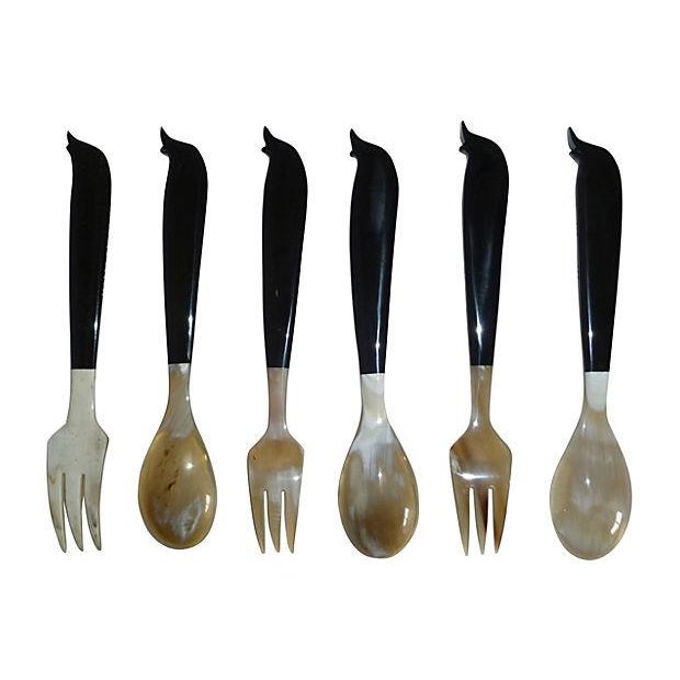 Bone Dessert Spoons and Forks Set of 6 Chairish