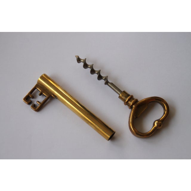Vintage Brass Key Corkscrew & Bottle Opener Chairish