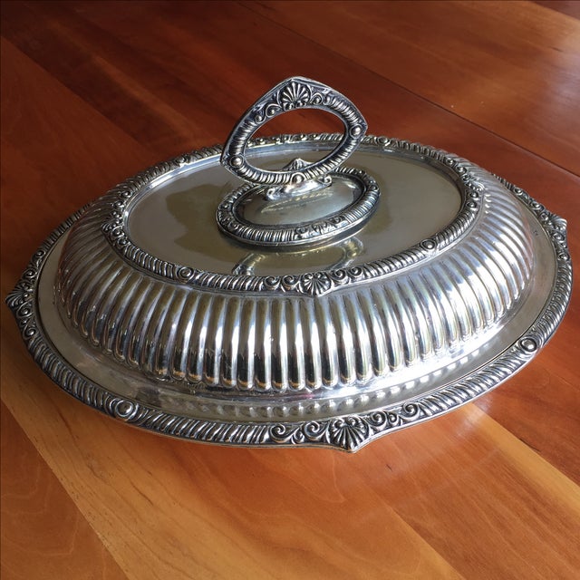 Antique Silver Plate Covered Serving Dish Chairish