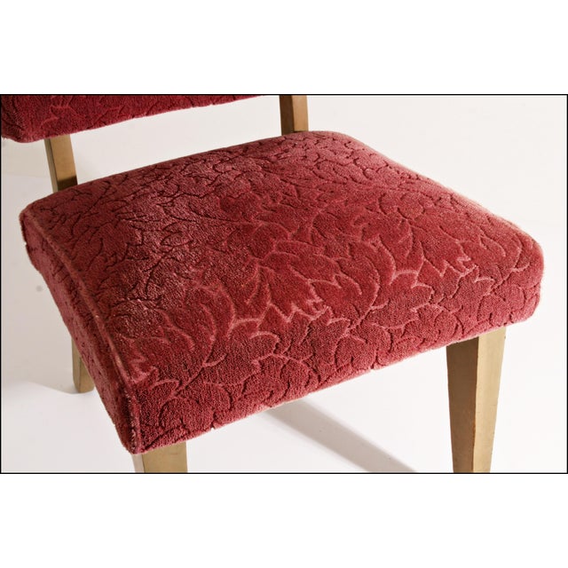 1950s MidCentury Modern Red Slipper Chair Chairish