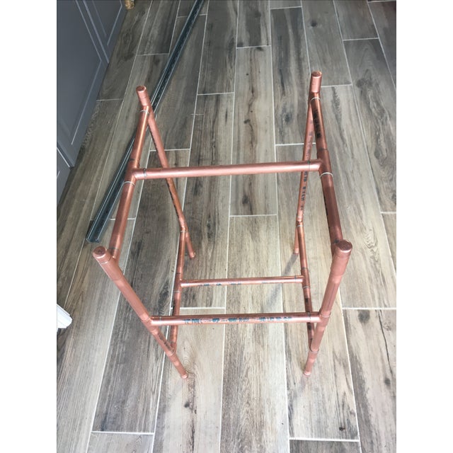 Handmade Copper & Marble Side Table Chairish