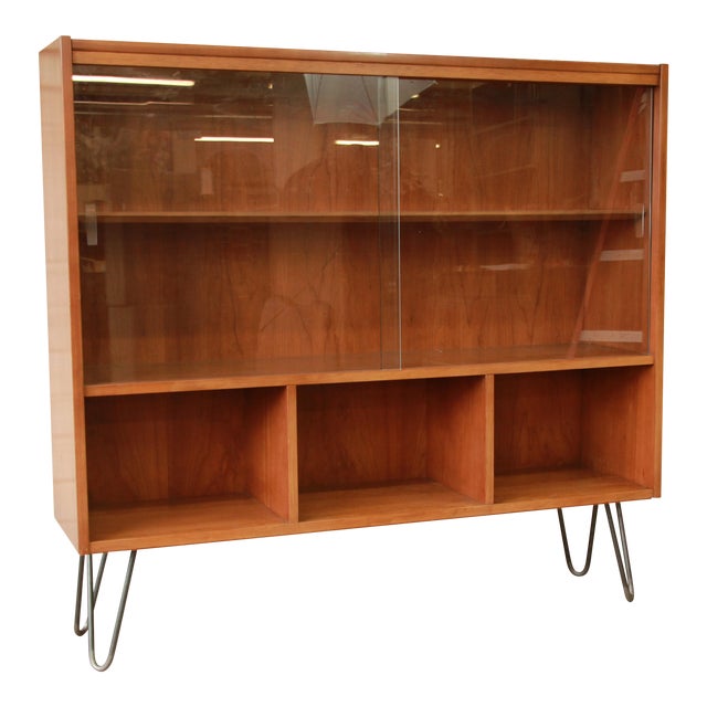 MidCentury Walnut Bookcase Chairish