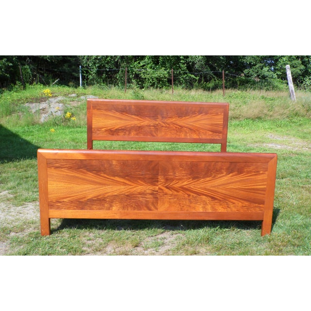 Vintage Mid Century Modern Solid Walnut King Size Bed ...