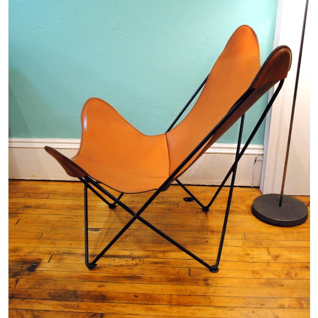 MidCentury Leather Butterfly Chair Chairish