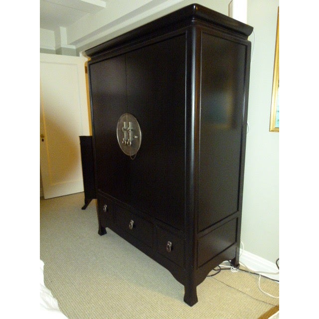 Large Armoire With Pocket Doors Chairish