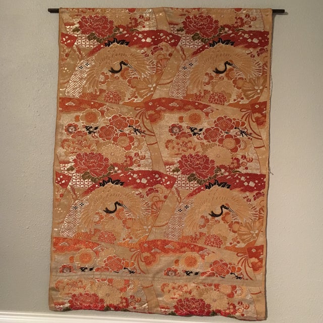 Vintage Japanese Silk Wall Tapestry Chairish
