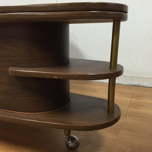 MidCentury Kidney Shaped Bar Cart Coffee Table Chairish
