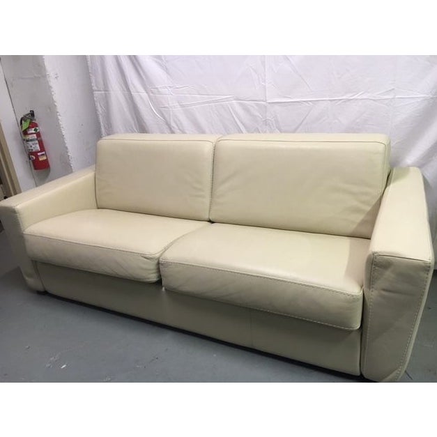 Capri Italian Leather Sleeper Sofa Chairish