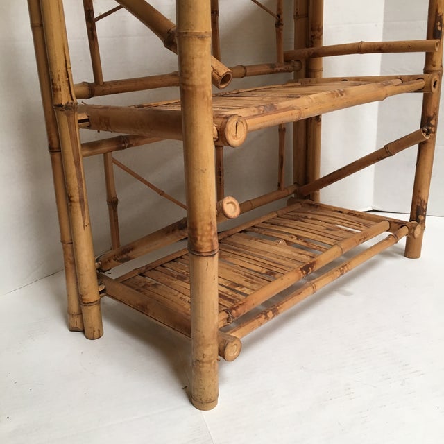 Vintage Bamboo Three Tier Shelves Chairish