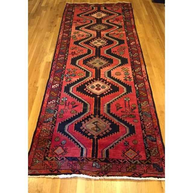 Vintage Persian Rug Runner - 3'5" x 9'5" | Chairish