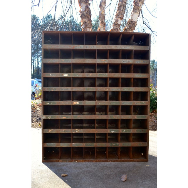 Vintage Metal Industrial Cubby Mechanic Shelving Chairish