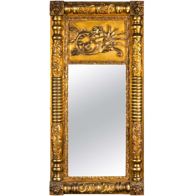 French Empire Style Giltwood Mirror Chairish