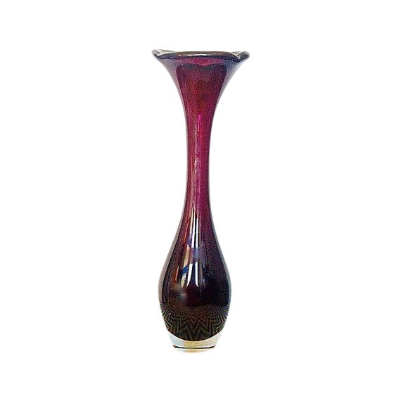 Amethyst Purple Scandinavian Depression Glass Vase Chairish