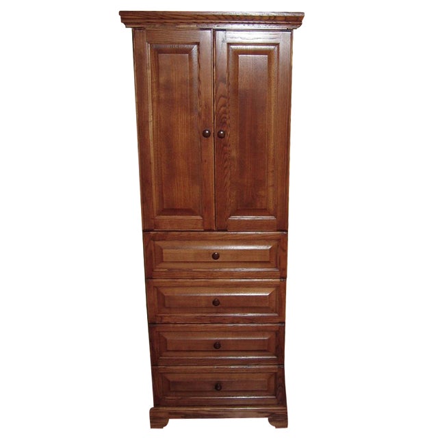 Narrow Wood Armoire Chairish