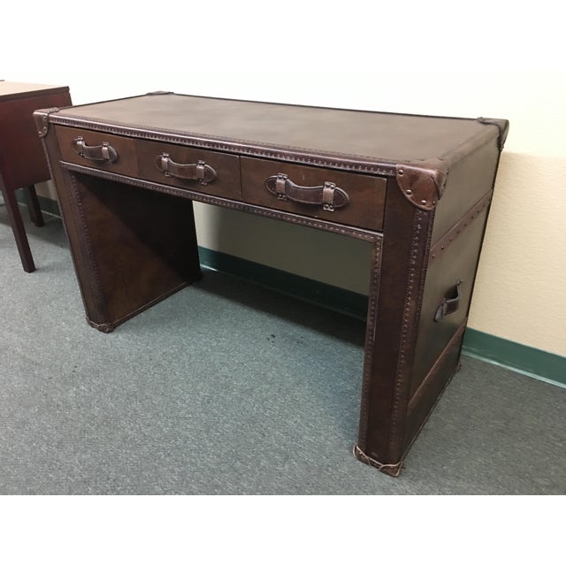 Restoration Hardware Steamer Trunk Desk | Chairish