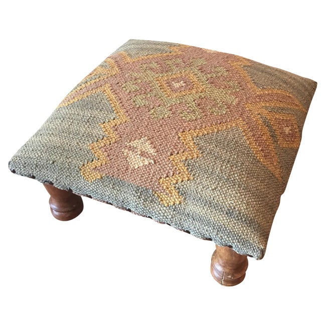 Turkish Jute Kilim Ottoman Chairish