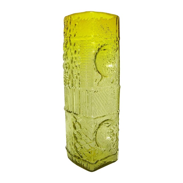 MidCentury Vintage Yellow Blenko Glass Vase Chairish