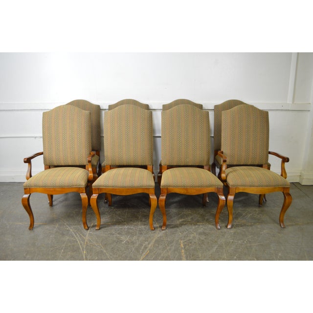 Ethan Allen Set of 8 Upholstered French Style Dining ...