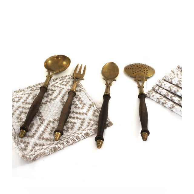 Solid Brass Serving Utensils Set of 4 Chairish