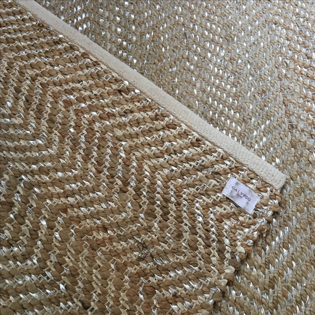 Silver Metallic Woven Sisal Rug 4′2″ × 6′ Chairish