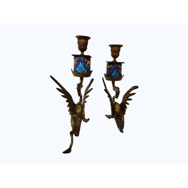 French Gothic Gargoyle Candle Holders A Pair Chairish