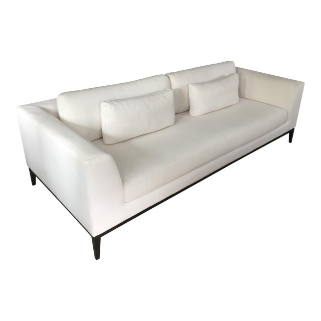 RH Modern Italia Taper Arm White Sofa Chairish