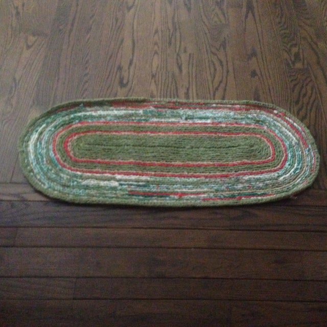 Vintage Handmade Rag Rug 3' x 1'4" Chairish