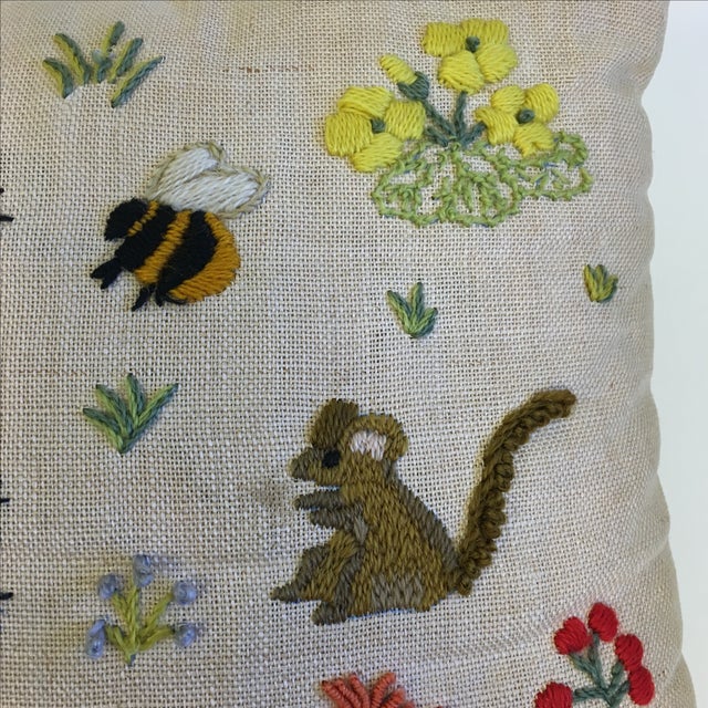 Vintage Insects & Animals Needlepoint Pillow Chairish