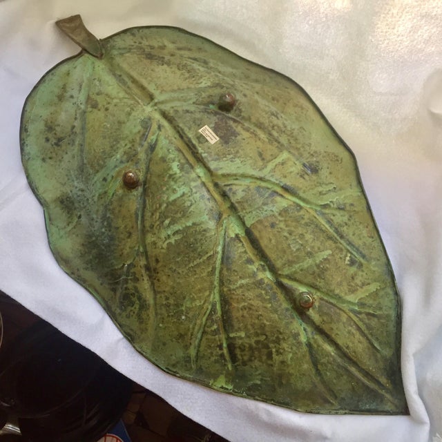 Large Decorative Metal Leaf Tray Chairish