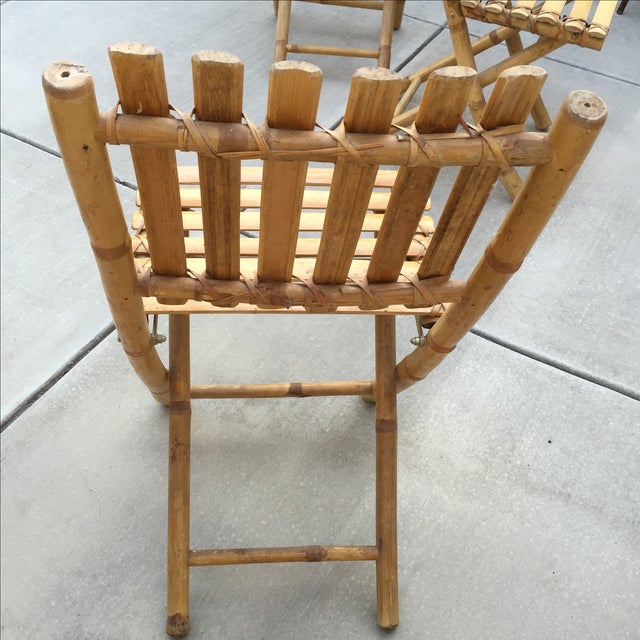 Vintage Tiki Bamboo Folding Chairs, Set of 3 Chairish