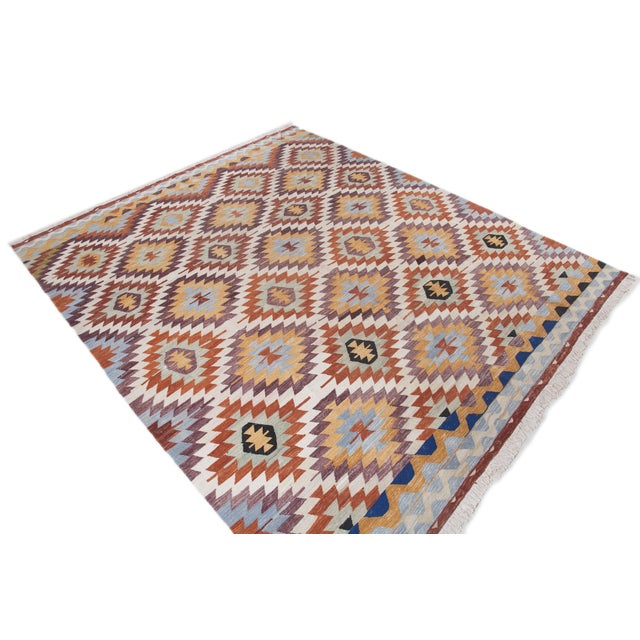 Anatolia Turkish Diamond Kilim Rug 9'3" X 11' Chairish