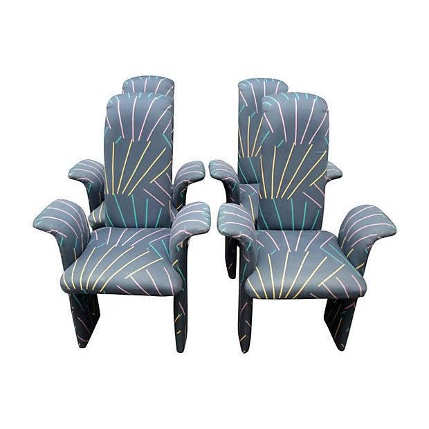 Memphis Style Dining Chairs Set of 4 Chairish