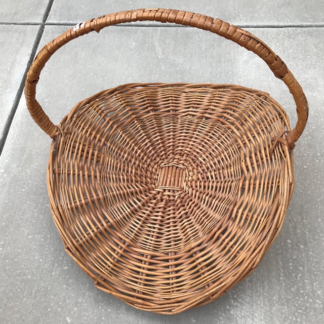 Rustic Wood Woven Basket Chairish