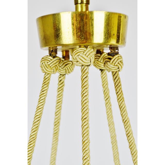 Antique Brass & Rope Chain 5 Light Chandelier Chairish