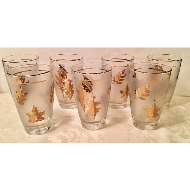 Libbey Gold Leaf Glasses Set of 7 Chairish