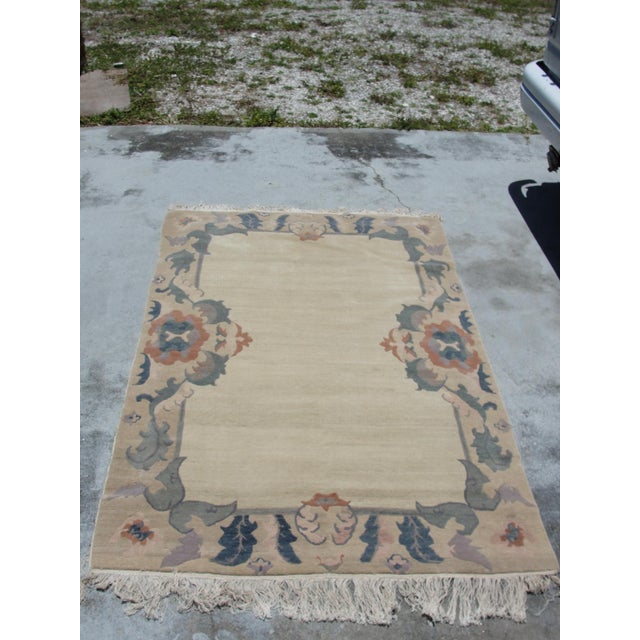 Sculpted Woven Alpaca Wool Area Rug - 4' x 6' | Chairish